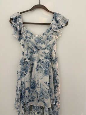 Altar'd State Blue and White Floral Romper